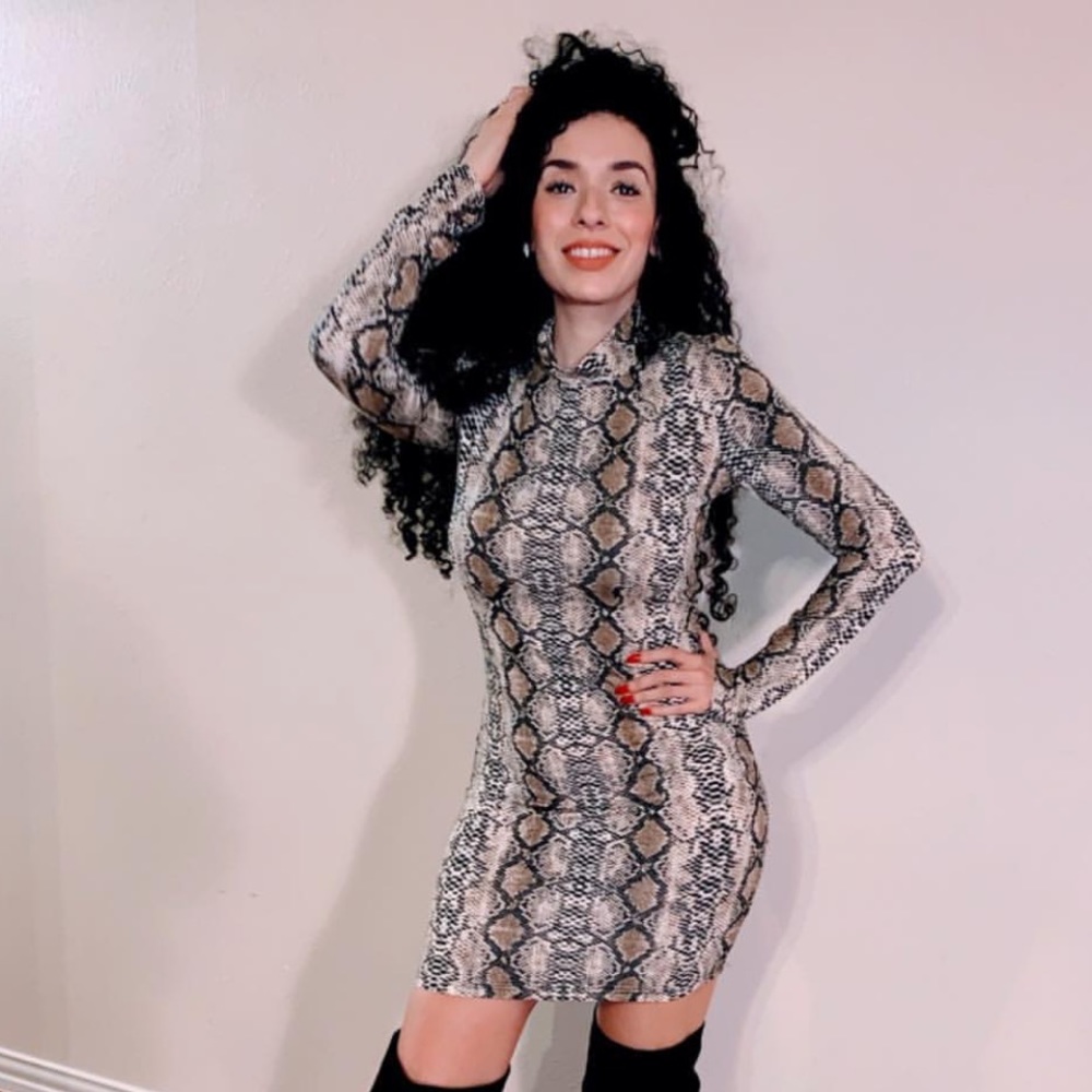 Snake print dress